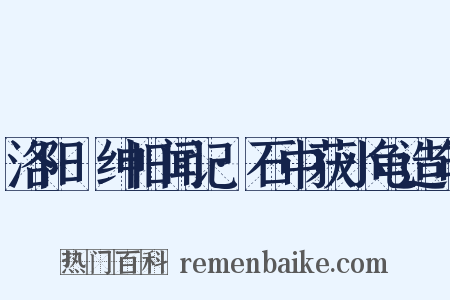 洛阳搢绅旧闻记·石中获小龟造句是什么意思的图片
